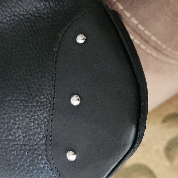 Valentina Italia Black Leather Handbag - Picture 6 of 7